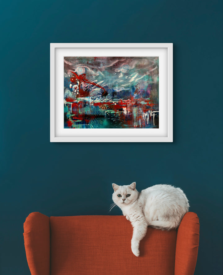 Teal Currents Print
